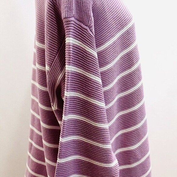 NWT CROFT & BARROW Women Long Sleeve Pullover Boat Neck Striped Knit Sweater 3X - Picture 6 of 14